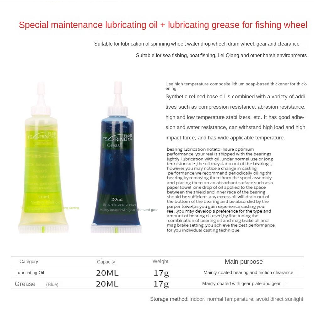 Reel Lubricant - 1 Set Kompressionsbeständiges Spinnrollenfett, Antioxidationsmittel, Wasserbeständiges
