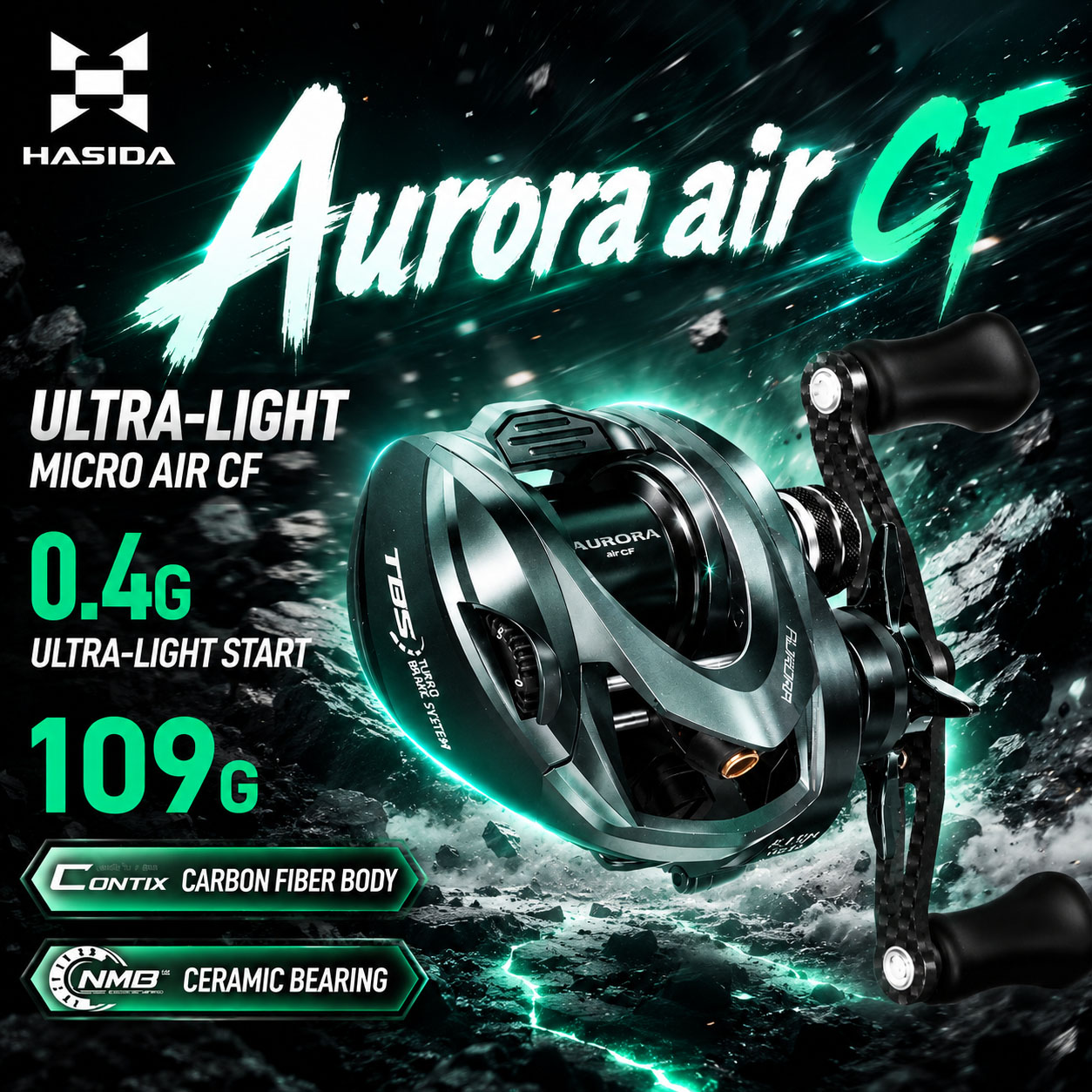 Daiwa Reel Bg - HASIDA Aurora AirCF Carbon BFS Baitcasting