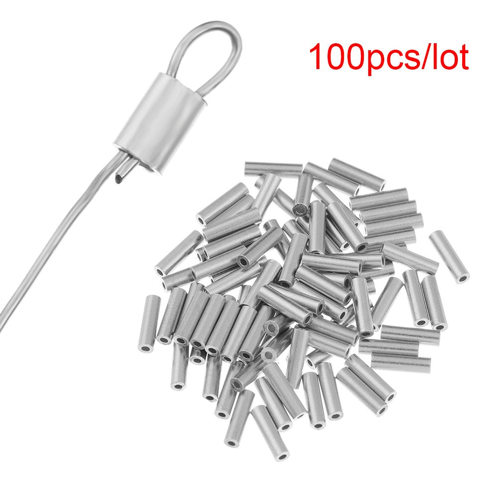 Baitcasting Reel - 100PCs/Lot 0,8mm/1,0mm/1,2mm/1,4mm/1,6mm/1,8mm Runde Echt Aluminium Rohr