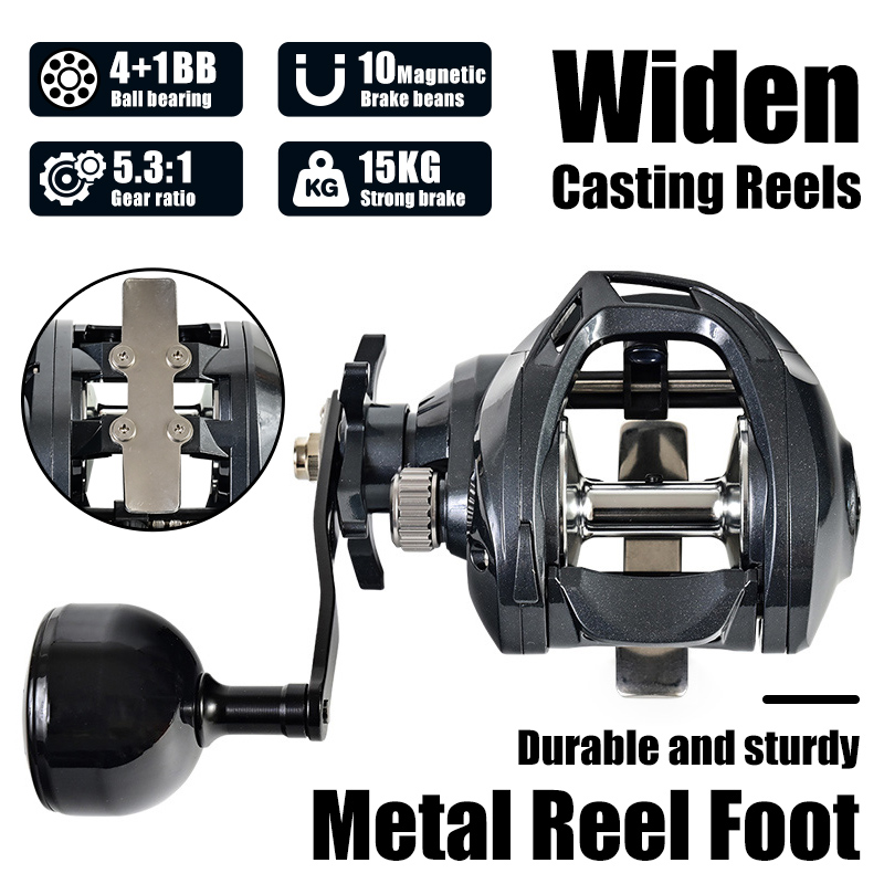 Kastking Reel Zephyr - Breites Gehäuse, große Kapazität, Weitwurf-Angelrolle, Metallkugellager,