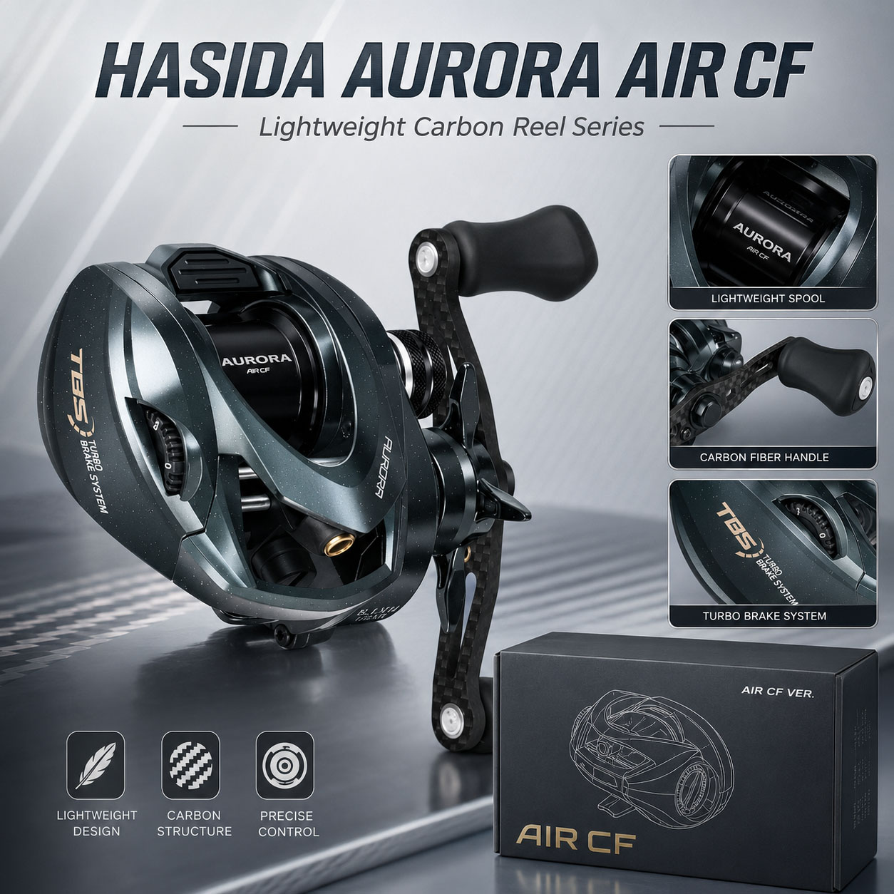 HASIDA Aurora AirCF Carbon BFS – Daiwa Reel Bg Bewertung und Preis